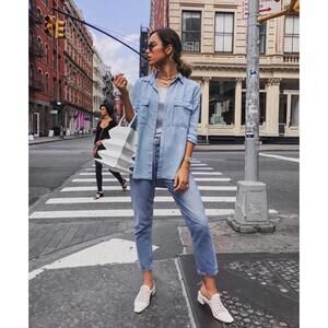 The Group By Babaton Women's Blue Utility Shirt - Size Large